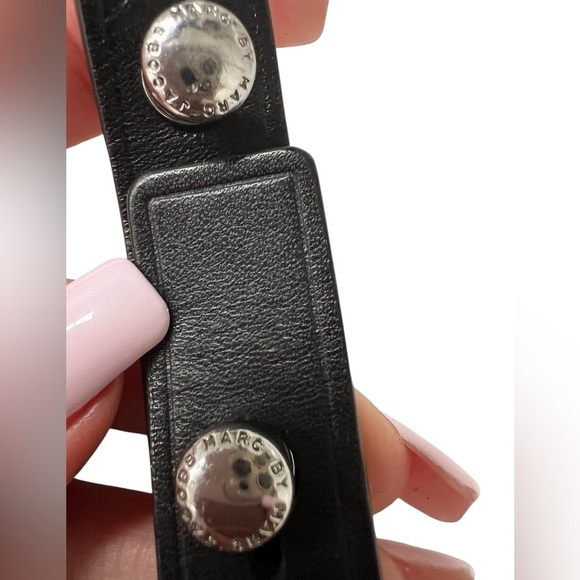 Marc by Marc Jacobs M3113140 Leather Shoulder Bag Black Silver Crossbody - Picture 11 of 15